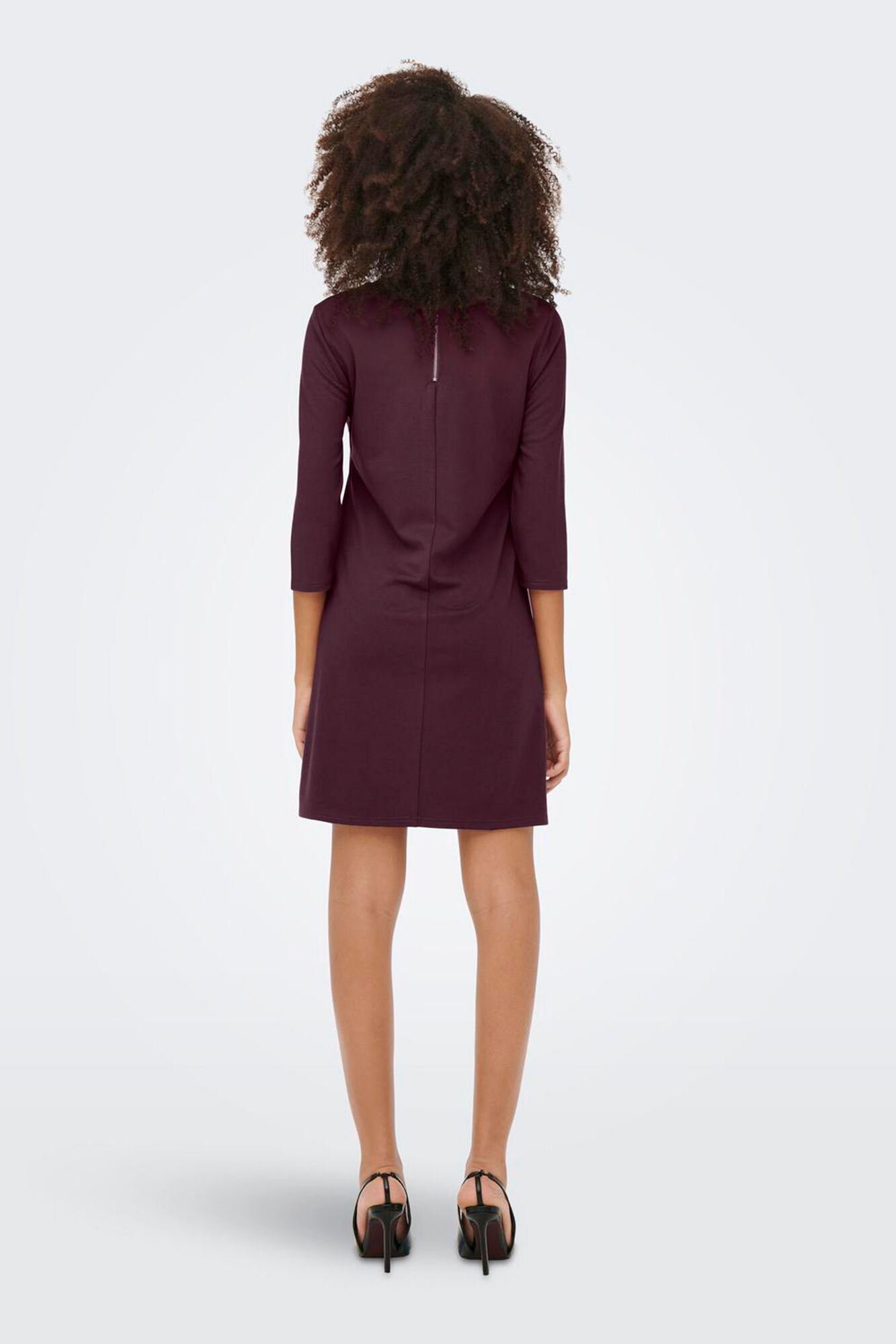 Only Vestido corto de manga media rojo