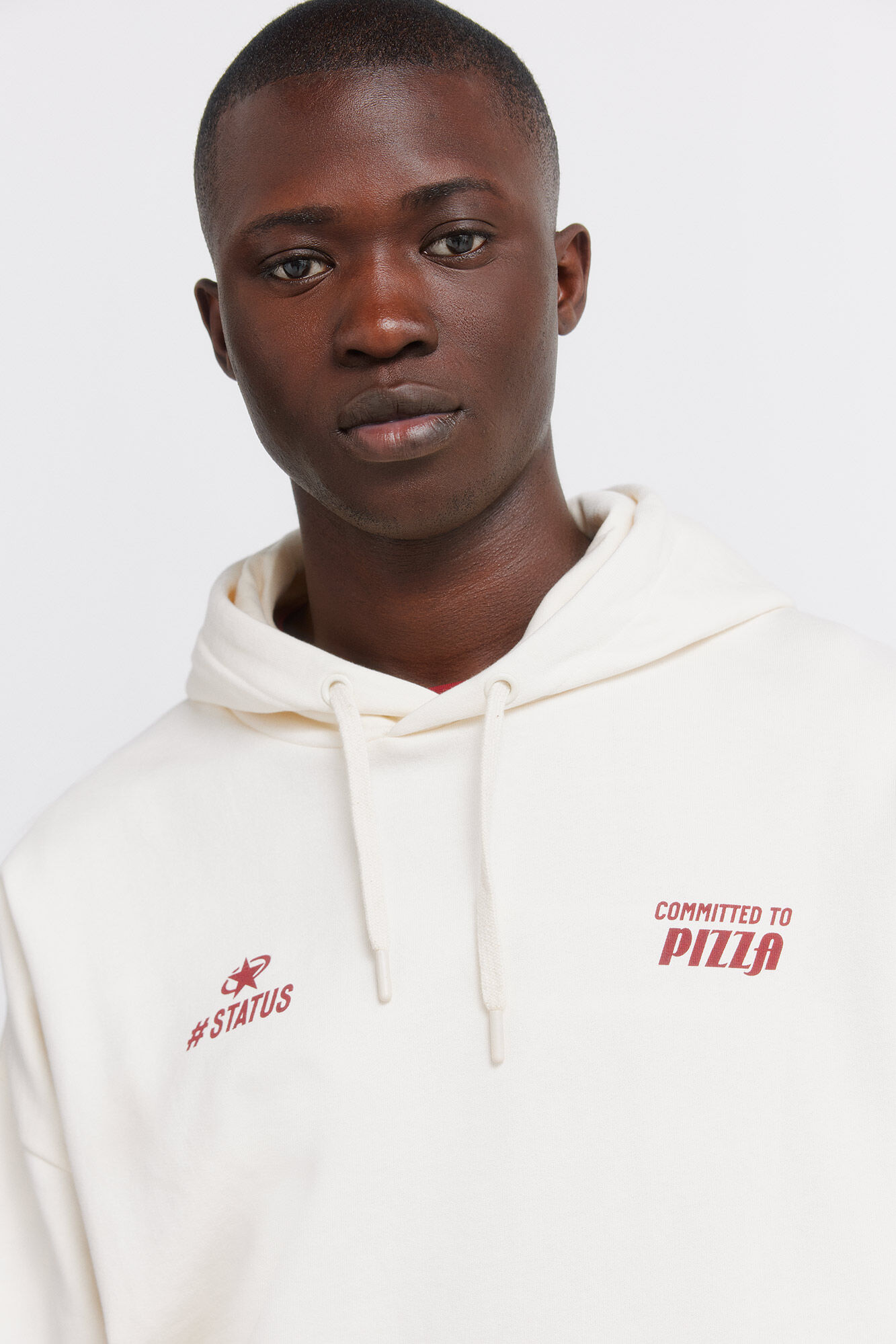 Springfield Sudadera con capucha estampado de pizza