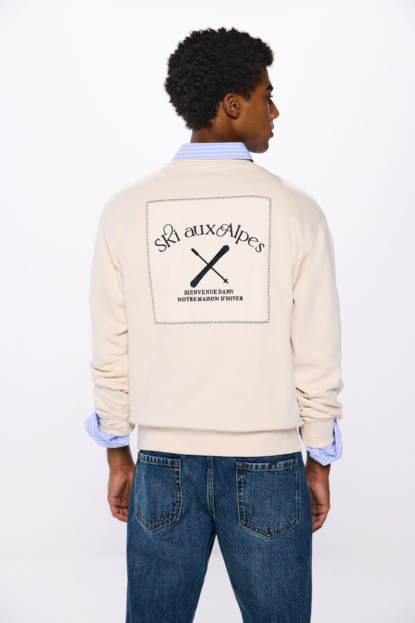 Springfield Sudadera ski aux Alpes blanco