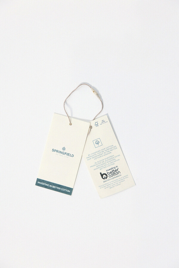 Springfield Playera manga larga peach negro