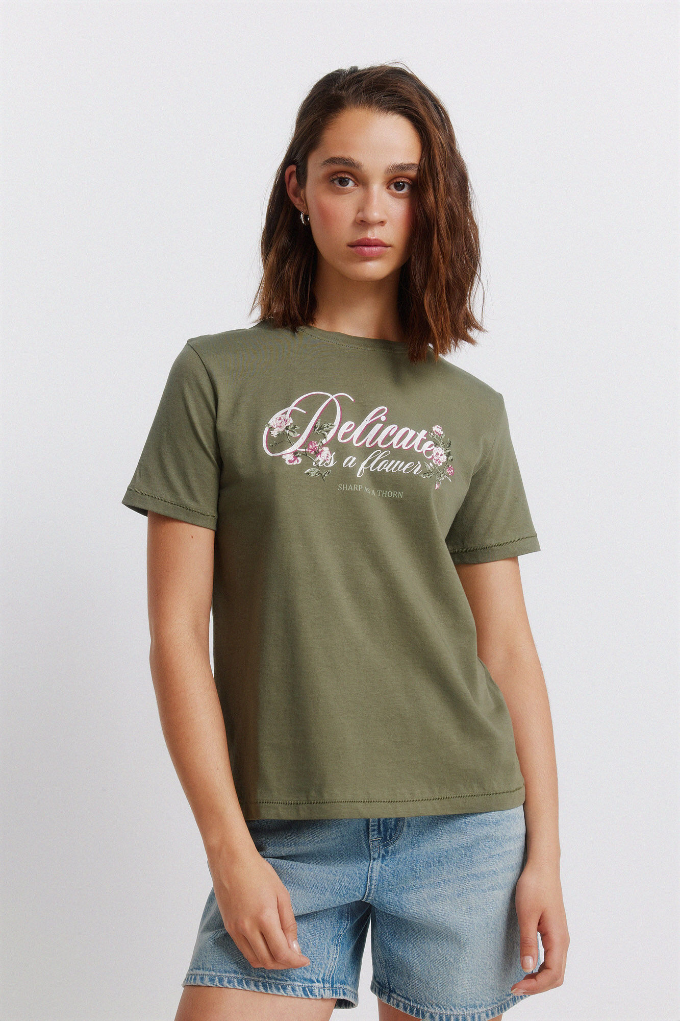 Springfield Playera de manga corta con estampado floral