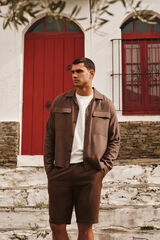 Springfield Bermuda lino slim fit café