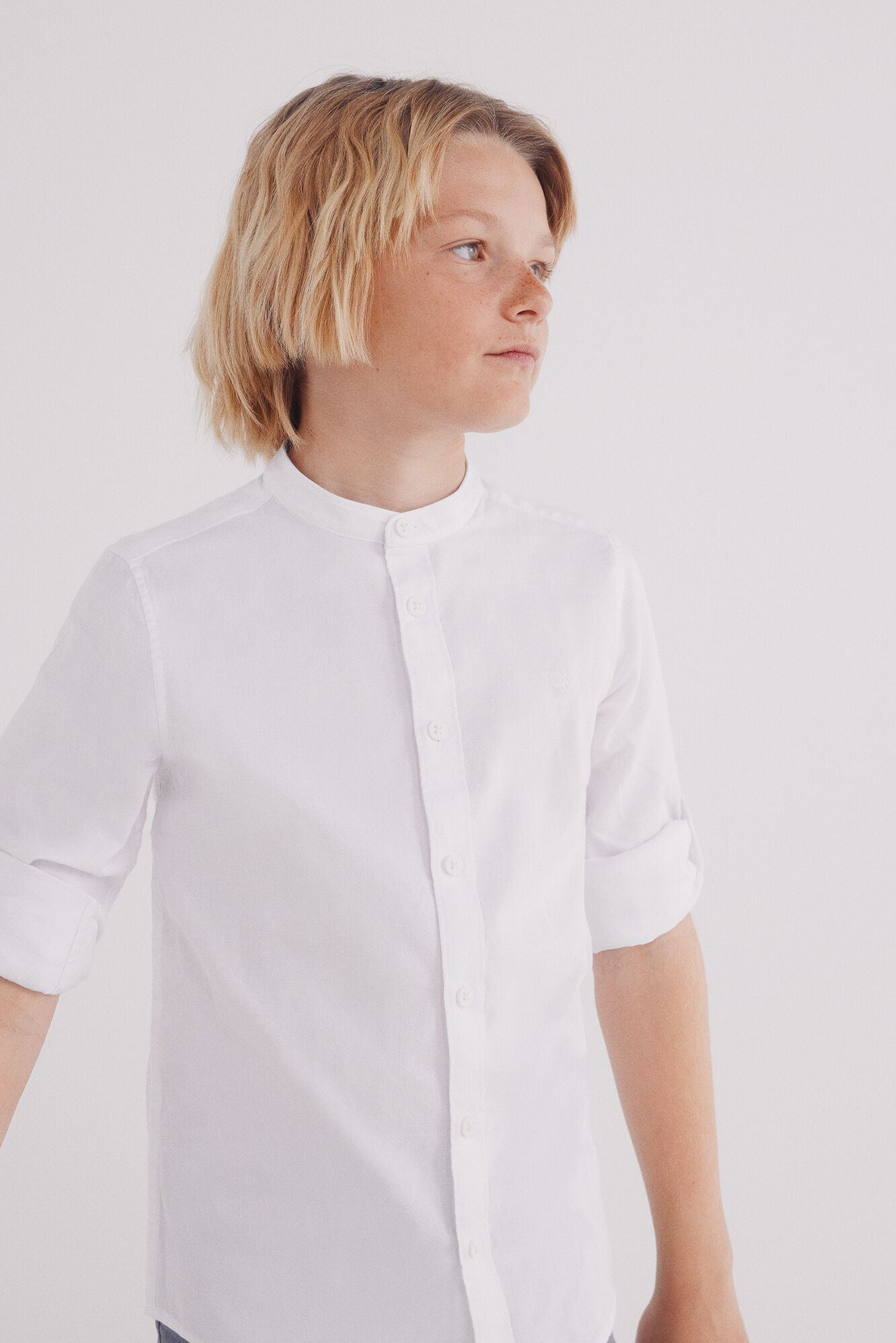 Springfield Kids Camisa estructura cuello mao ni&ntilde;o natural