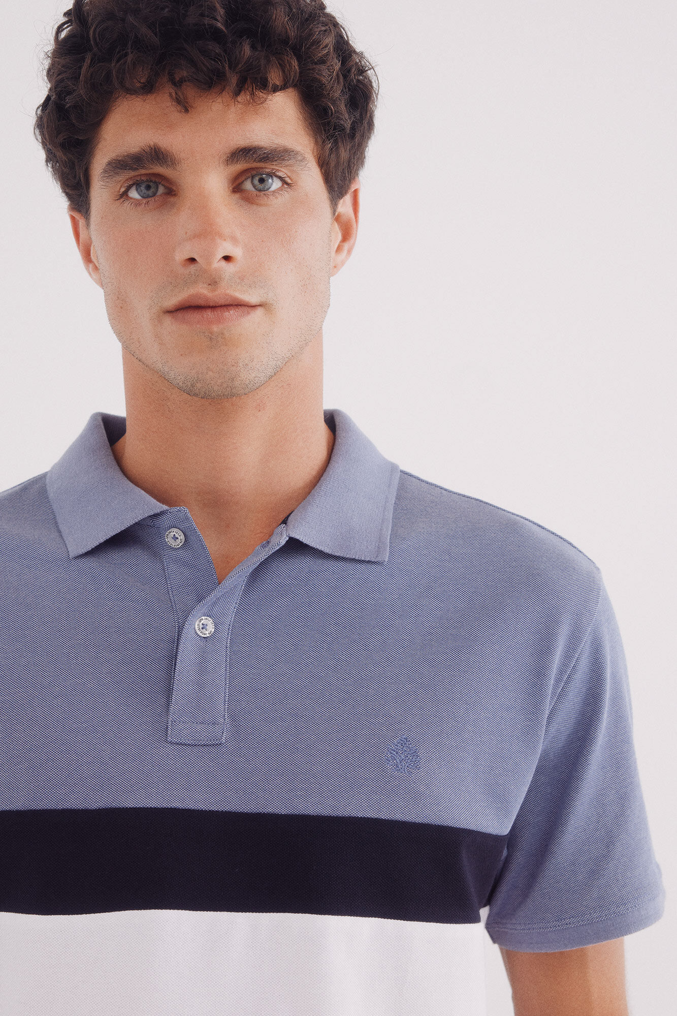 Springfield Polo piqu&eacute; bloques color slim fit