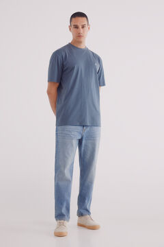Springfield Playera básica cuello redondo azul