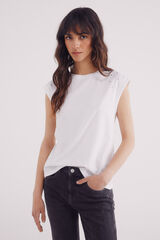 Springfield Camiseta hombros cristales natural