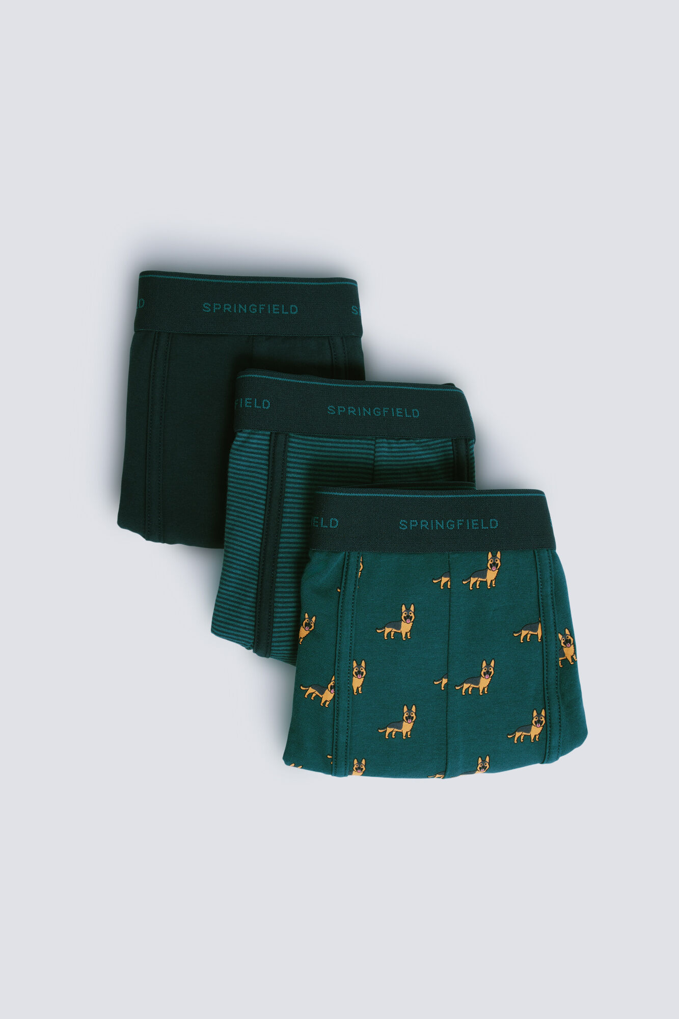 Springfield Pack 3 b&oacute;xeres perros y rayas
