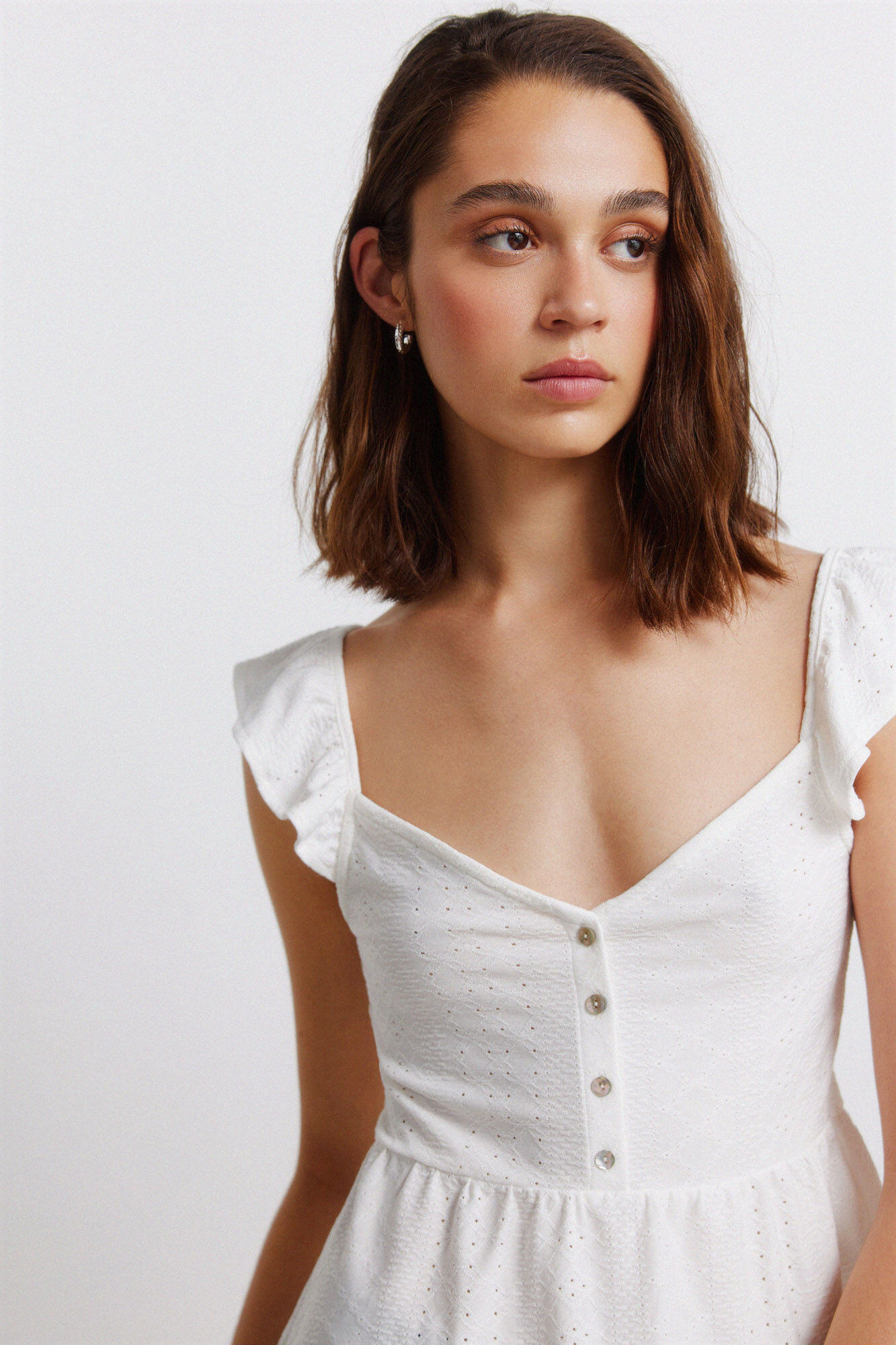 Springfield Playera de tirantes con volantes