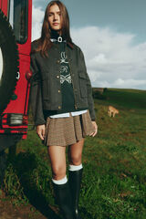 Springfield Chaqueta corta encerada khaki