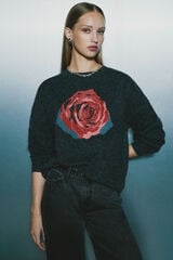 Springfield Jersey de intarsia rosa negro