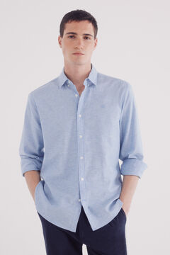 Springfield Camisa lino azul