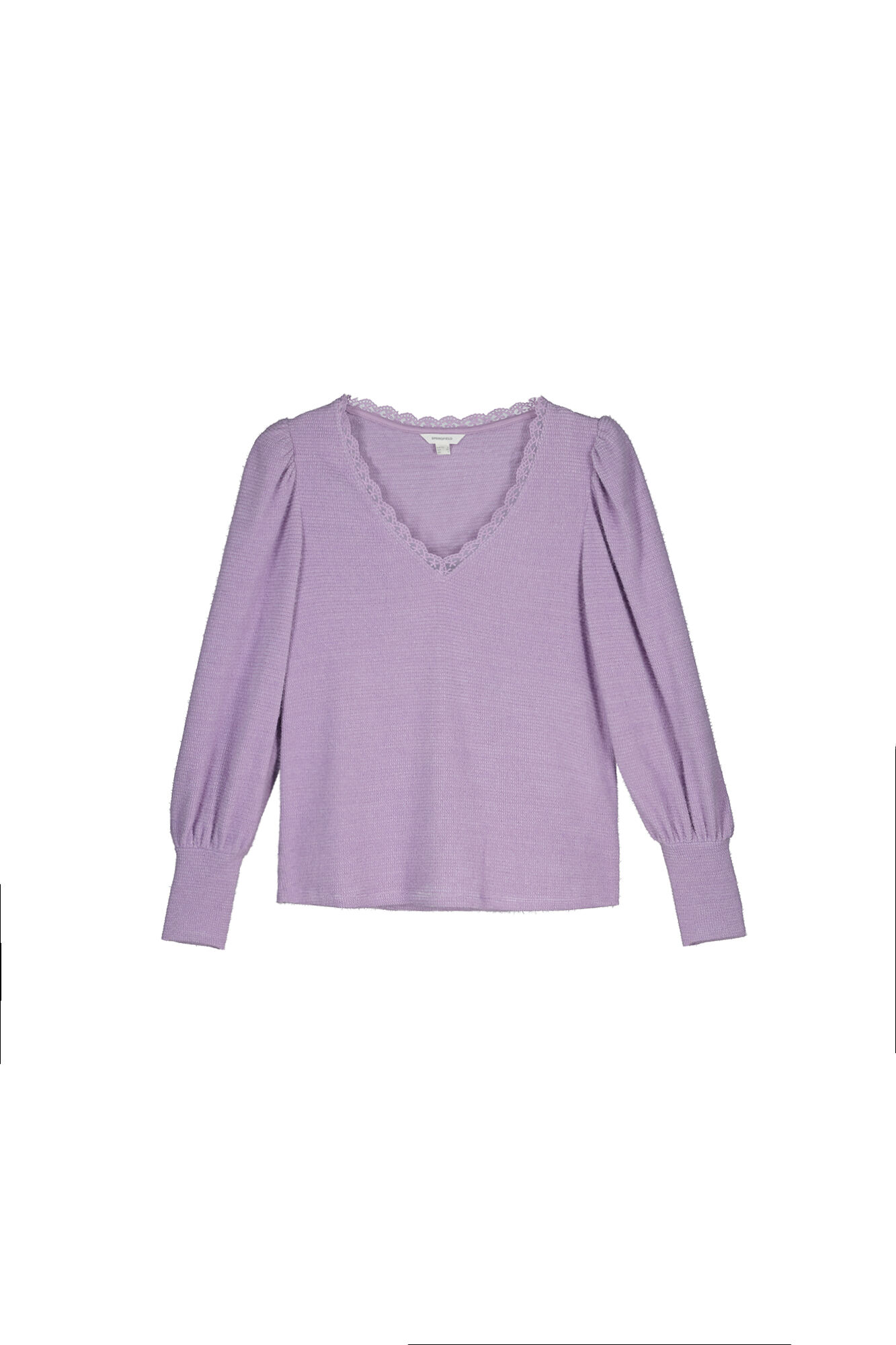 Springfield Playera Chenilla Escote Lace azul