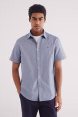 Springfield Camisa manga corta pinpoint azul tinta
