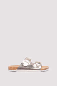 Springfield Sandalia hebillas dorada beige
