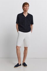 Springfield Bermudas de algod&oacute;n relaxed fit marfil