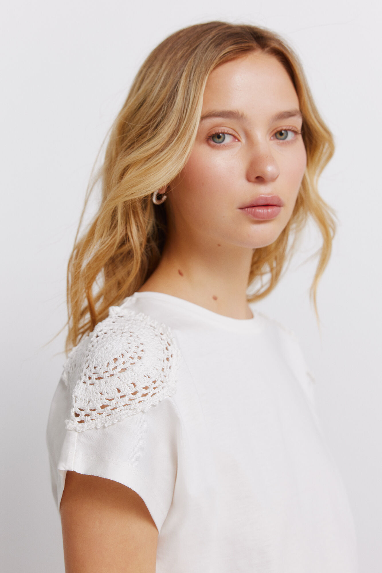 Springfield Playera de crochet con hombros
