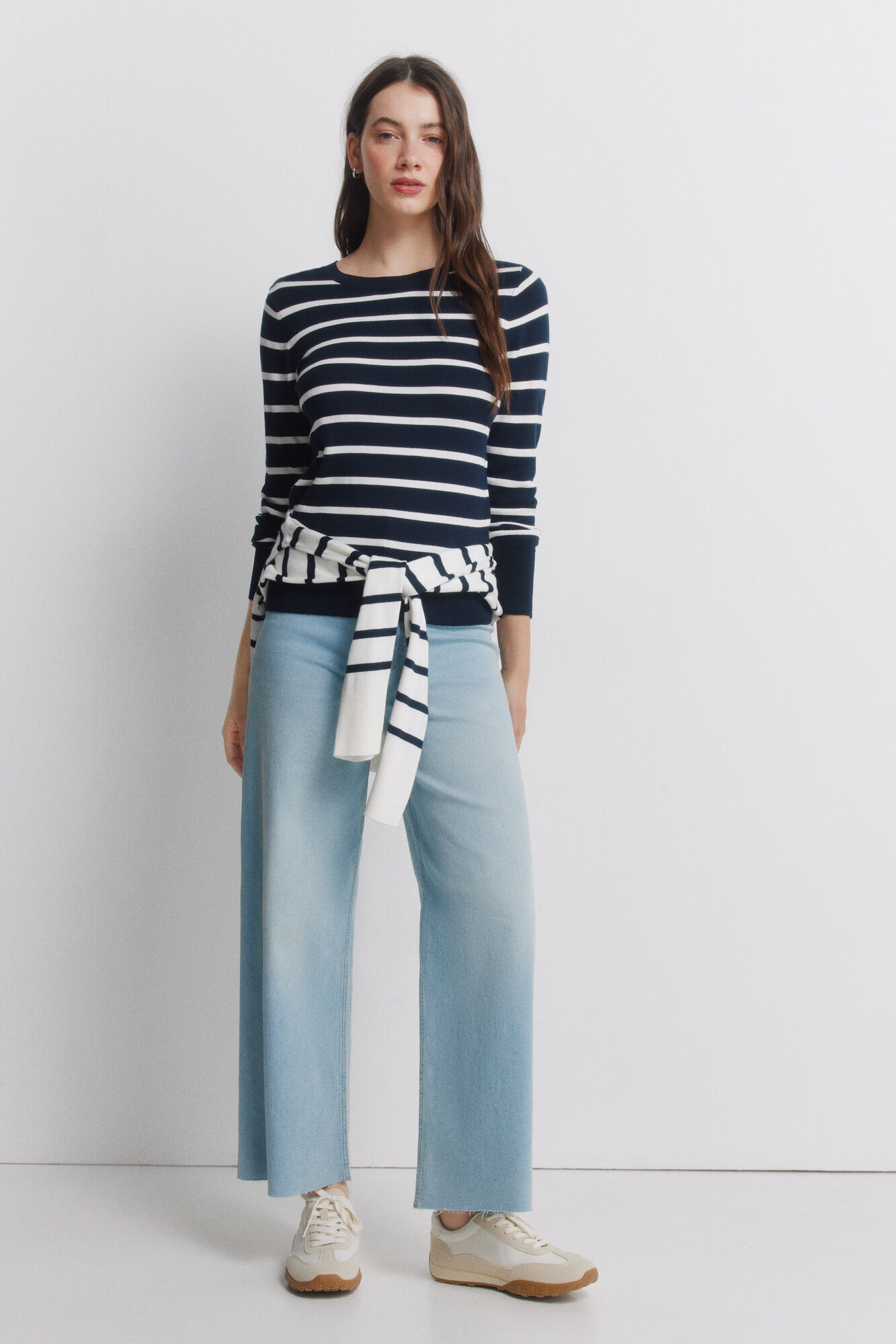 Springfield Jersey fino botones pu&ntilde;os azul