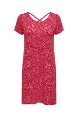Only Vestido corto manga corta rojo