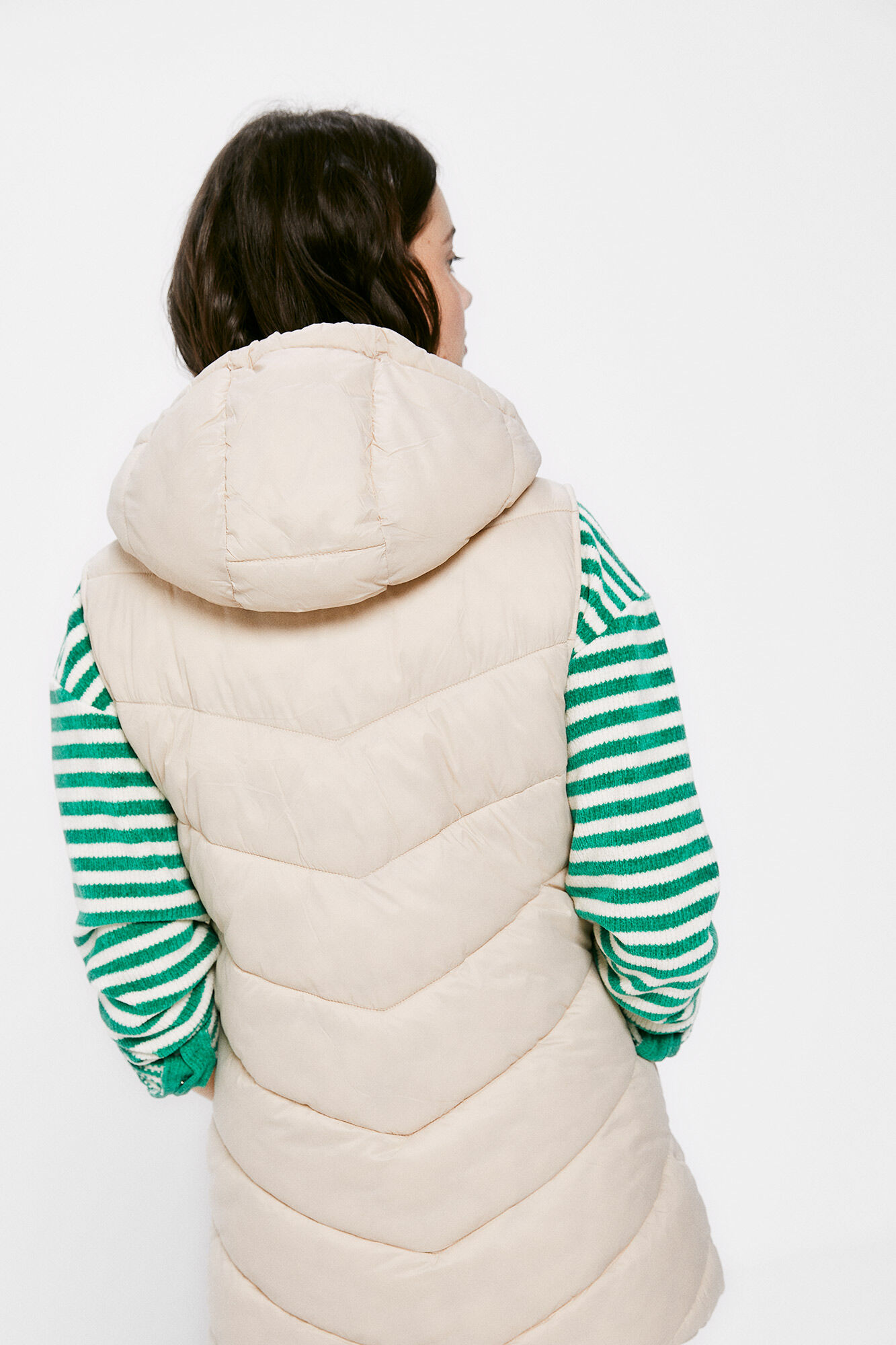 Springfield Chaleco Acolchado Repelente al Agua beige