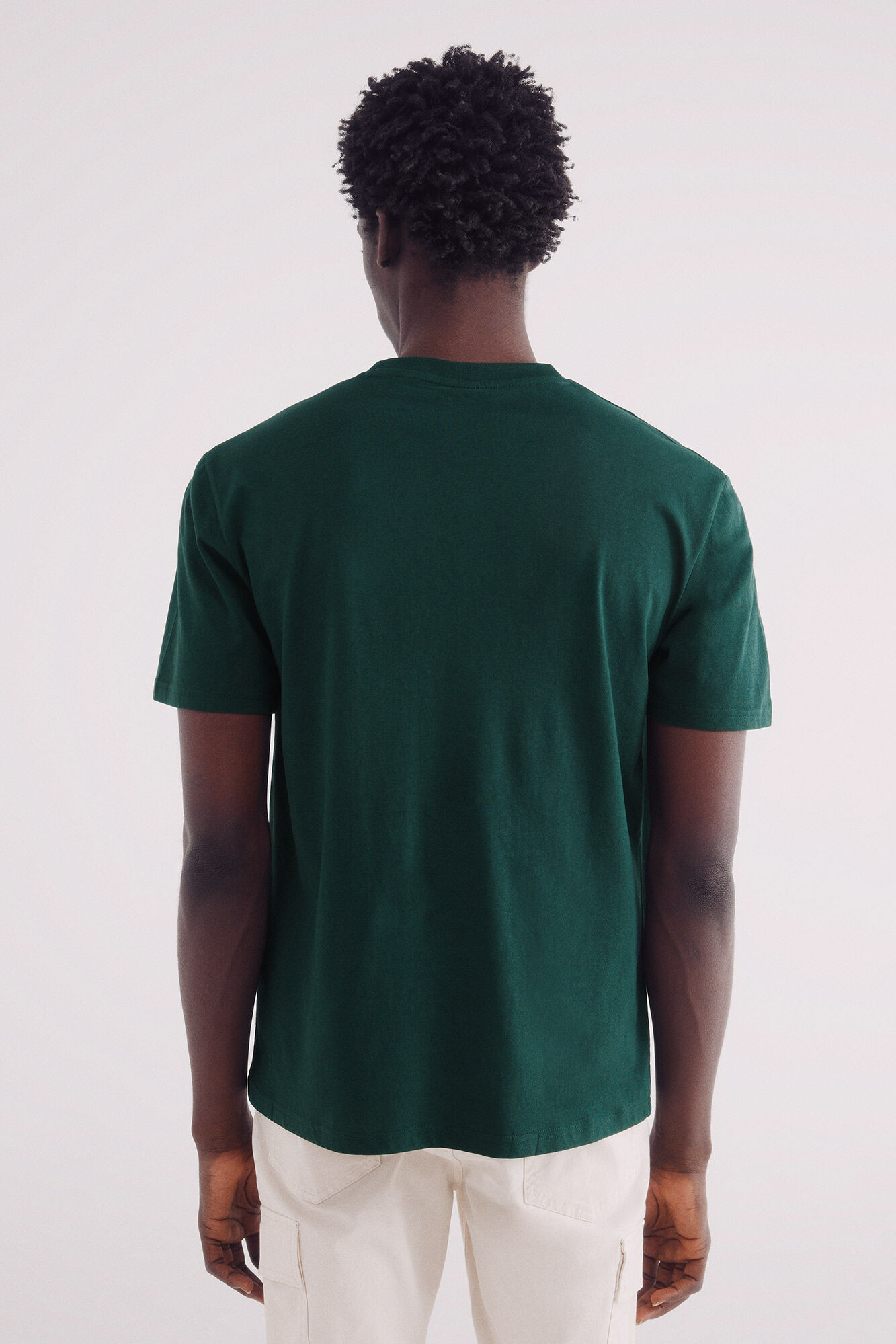 Springfield Playera b&aacute;sica cuello redondo verde