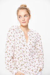 Springfield Blusa Flores Algodón beige