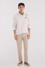 Springfield Pantalón 5 bolsillos ligero lavado slim fit beige