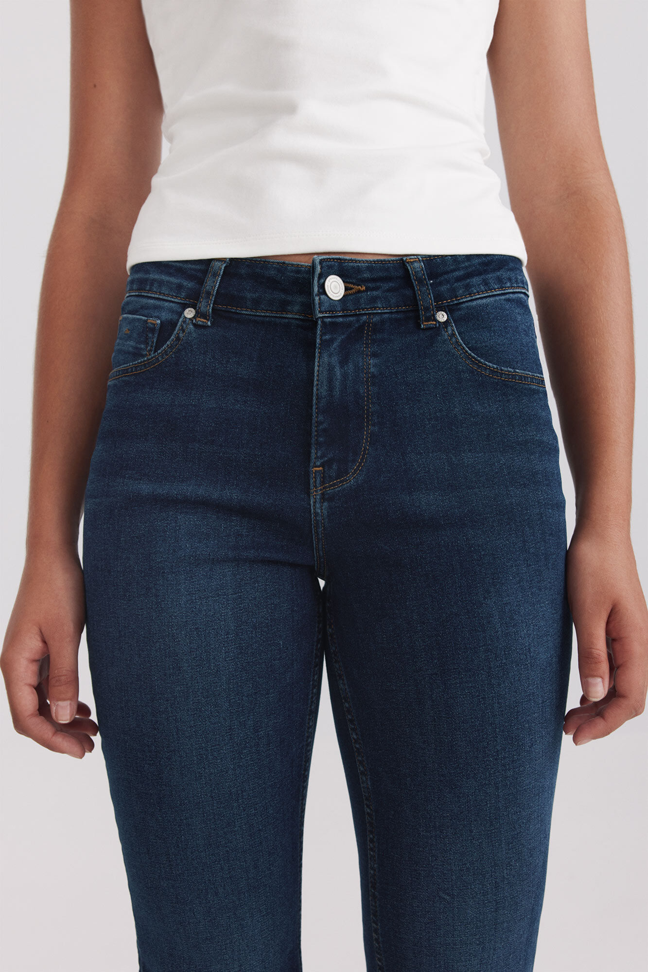 Springfield Jeans bootcut flare de tiro bajo azul