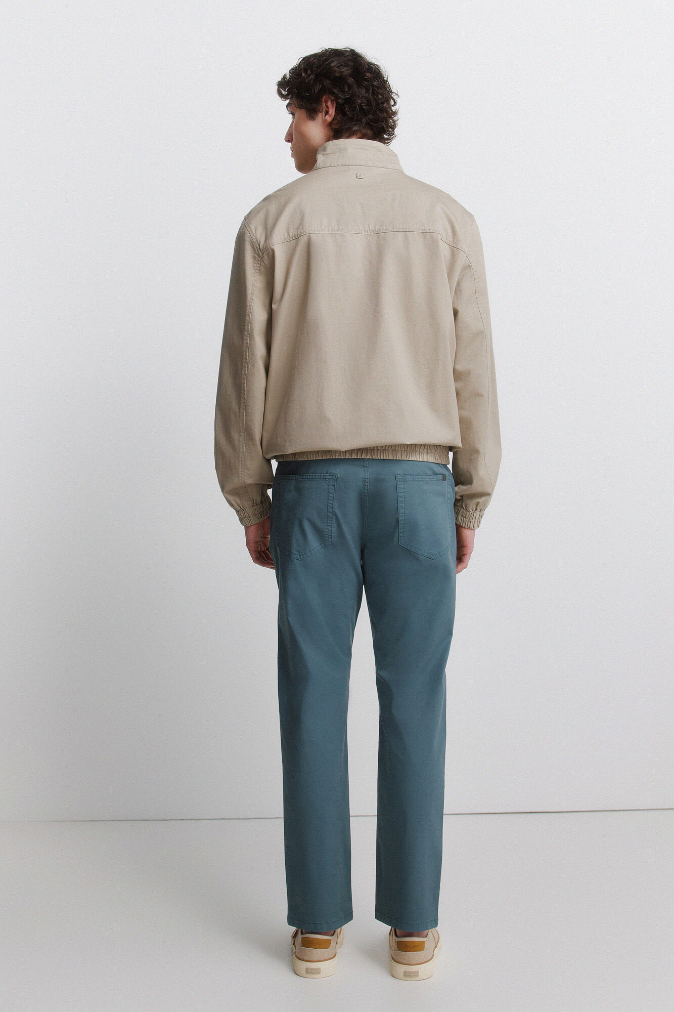Springfield Pantal&oacute;n slim fit de 5 bolsillos lavado azul