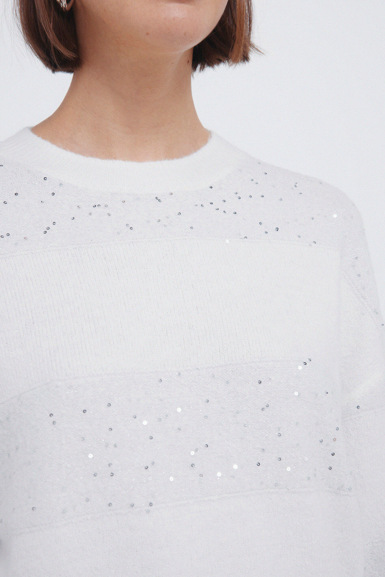 Springfield Jersey de rayas con lentejuelas caf&eacute;