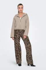 Only Chaqueta corta con capucha beige