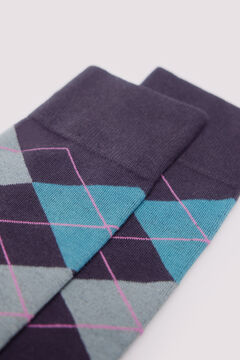 Springfield Calcetín jacquard rombos marino