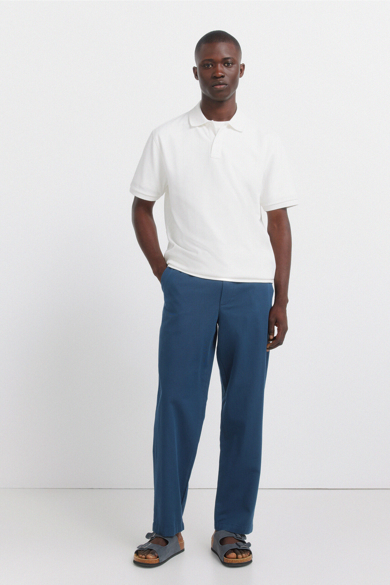 Springfield Polo de estructura regular fit marfil