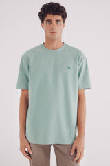 Springfield Playera piqué oxford verde