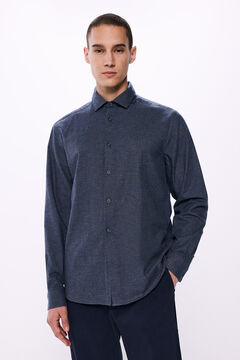 Springfield Camisa micro pata de gallo gris