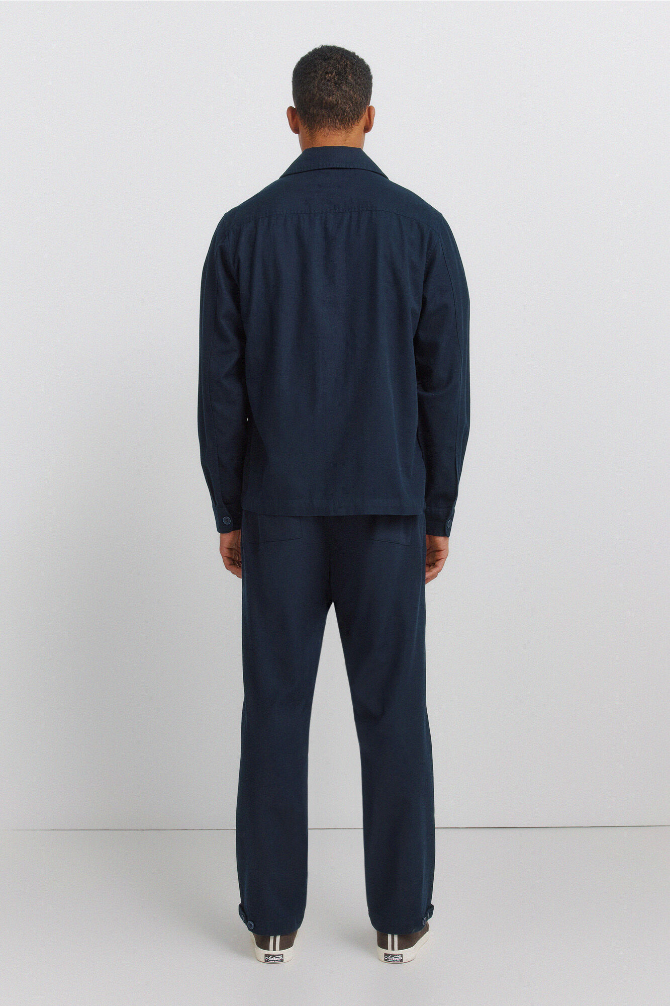 Springfield Pantal&oacute;n corte recto de algod&oacute;n azul