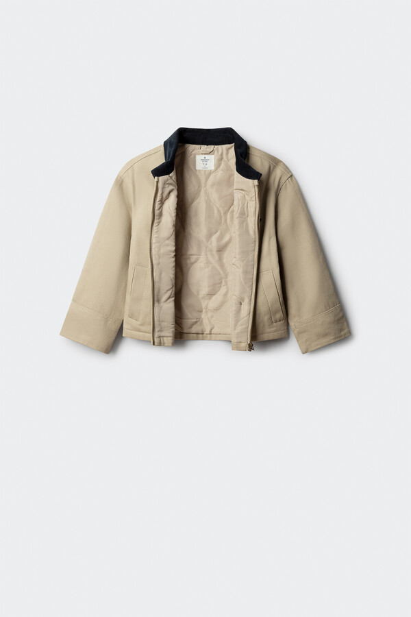 Springfield Kids Parka estrella para niña beige