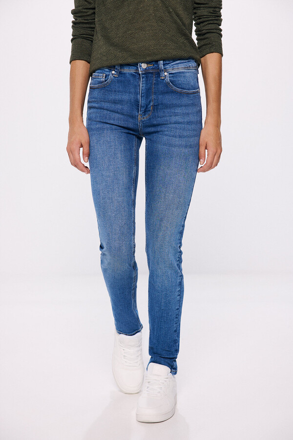 Springfield Jeans slim cropped azul