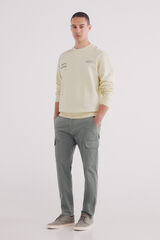 Springfield Pantalón chino cargo comfort slim fit verde