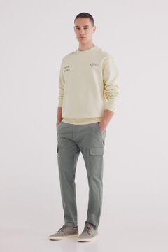 Springfield Pantalón chino cargo comfort slim fit verde