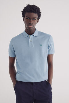 Springfield Polo piqué básico regular fit azul mezcla