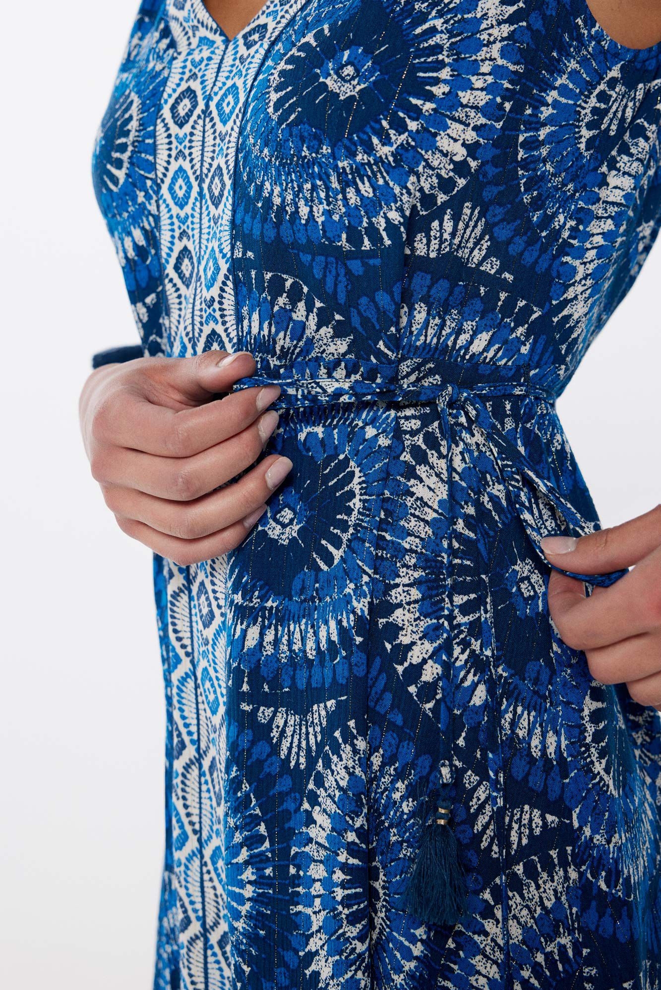 Springfield Vestido midi cenefa central marino