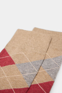 Springfield Calcetín rombos beige