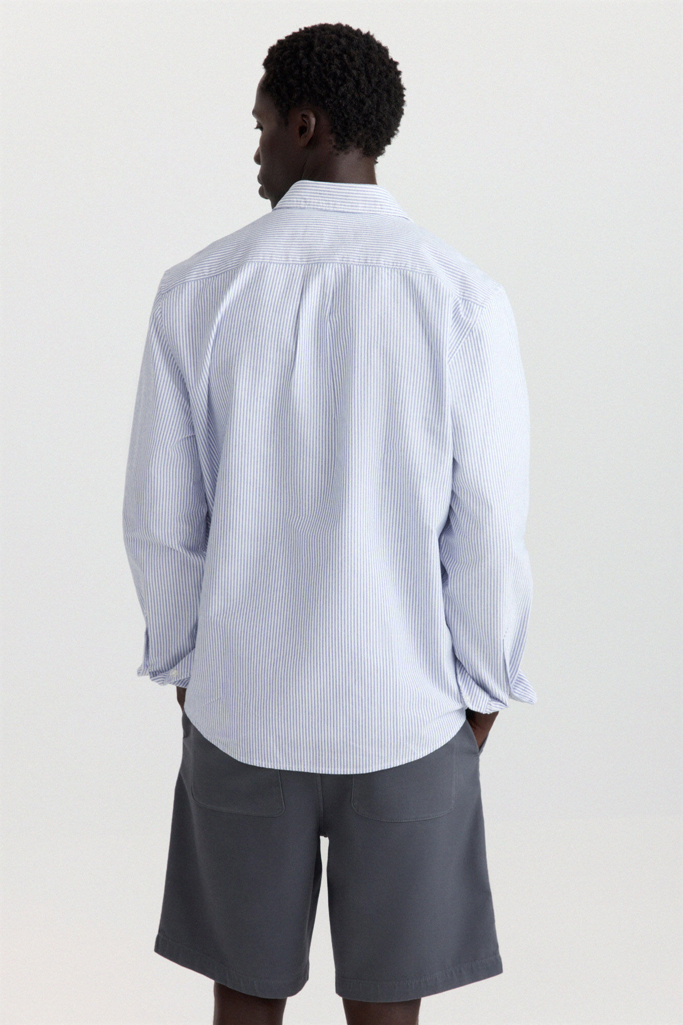 Springfield Camisa oxford de rayas azul tinta