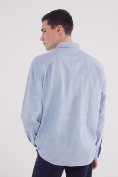 Springfield Camisa lino azul
