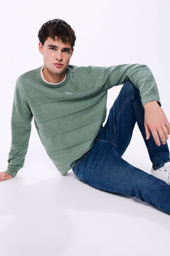 Springfield Jersey cuello doble verde