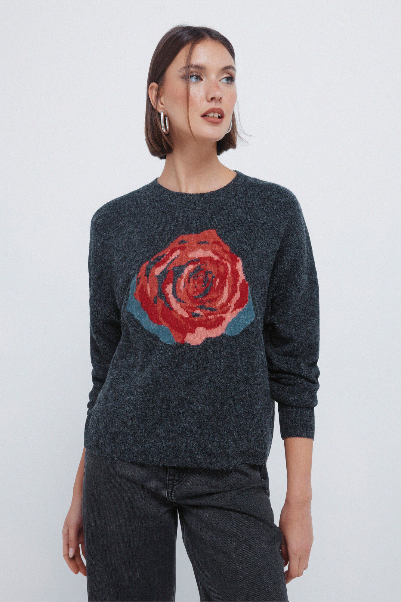 Springfield Jersey de intarsia rosa