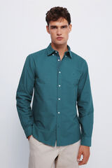Springfield Camisa oxford teñida en prenda verde