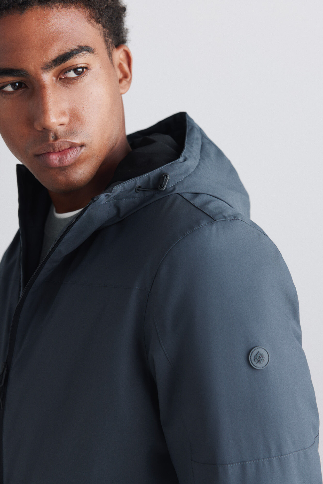 Springfield Chamarra t&eacute;cnica acolchada azul indigo