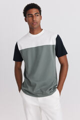 Springfield Playera color block verde