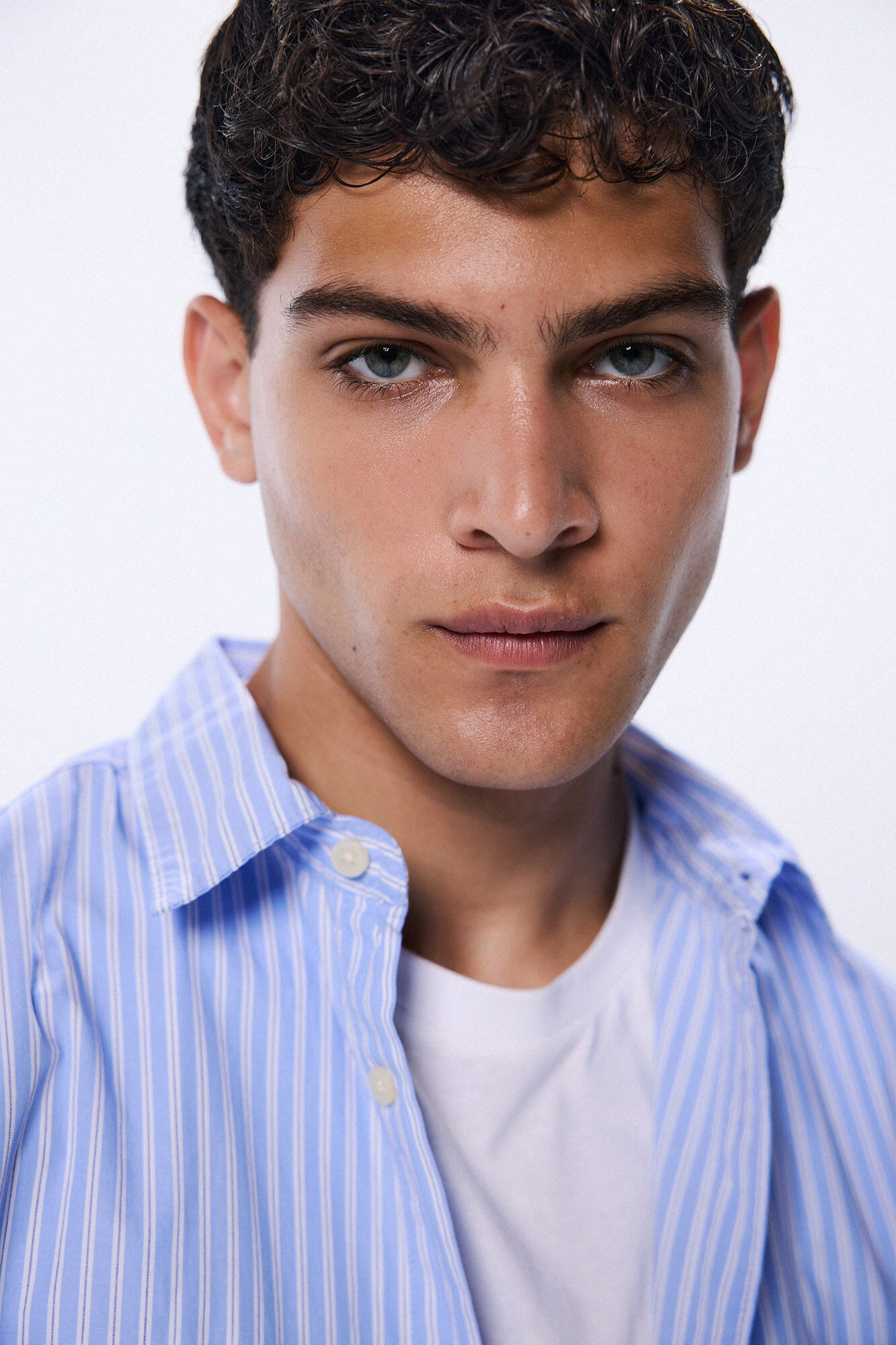 Springfield Camisa oversize rayas popel&iacute;n azul